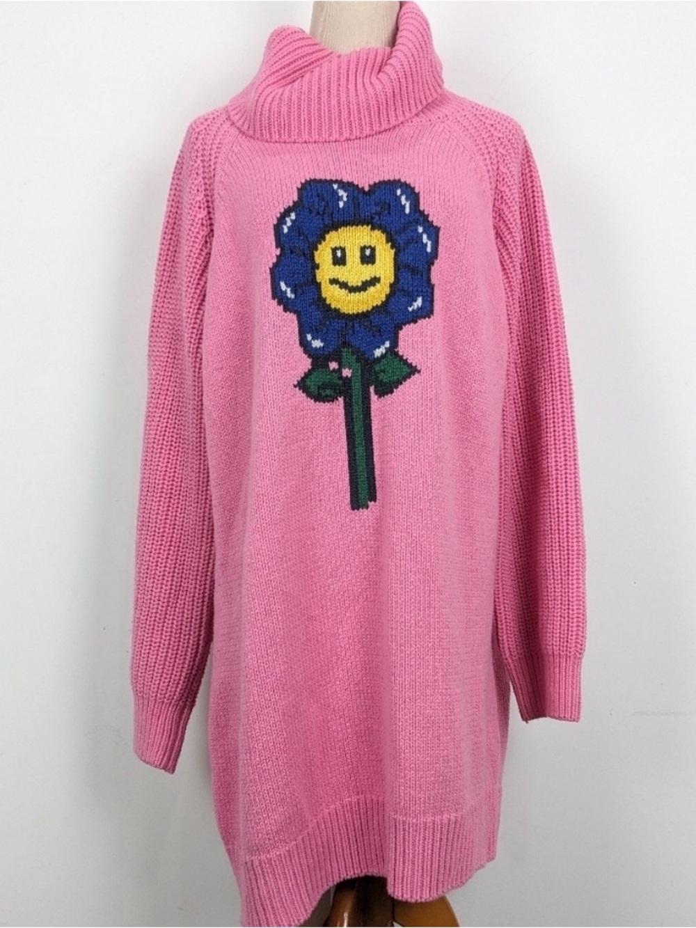 Lazy Oaf Pink Knit Sweater Dress Medium